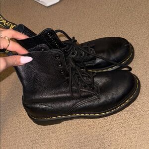 Dr. Martens Black Leather Combat Boots